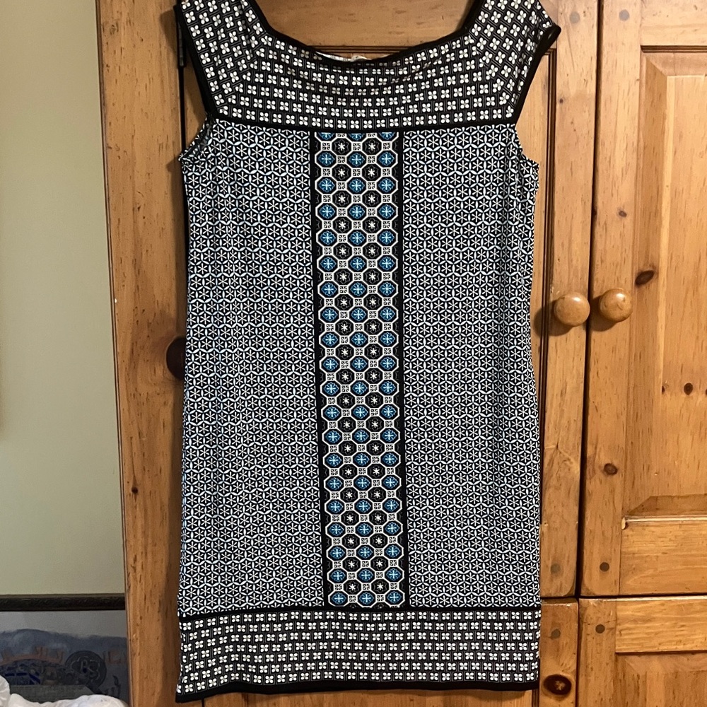 Max Studio Black And Blue Patterned Mini Dress - image 2